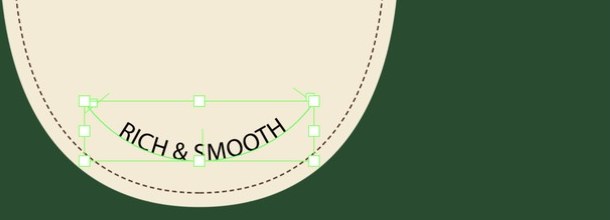 Type on a path: clicked near the left end, then Align center