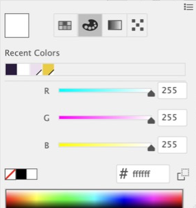 Fill popup, color view. Type the six digits in the # box.