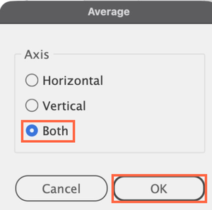 Average box. Choose Both, then click OK.