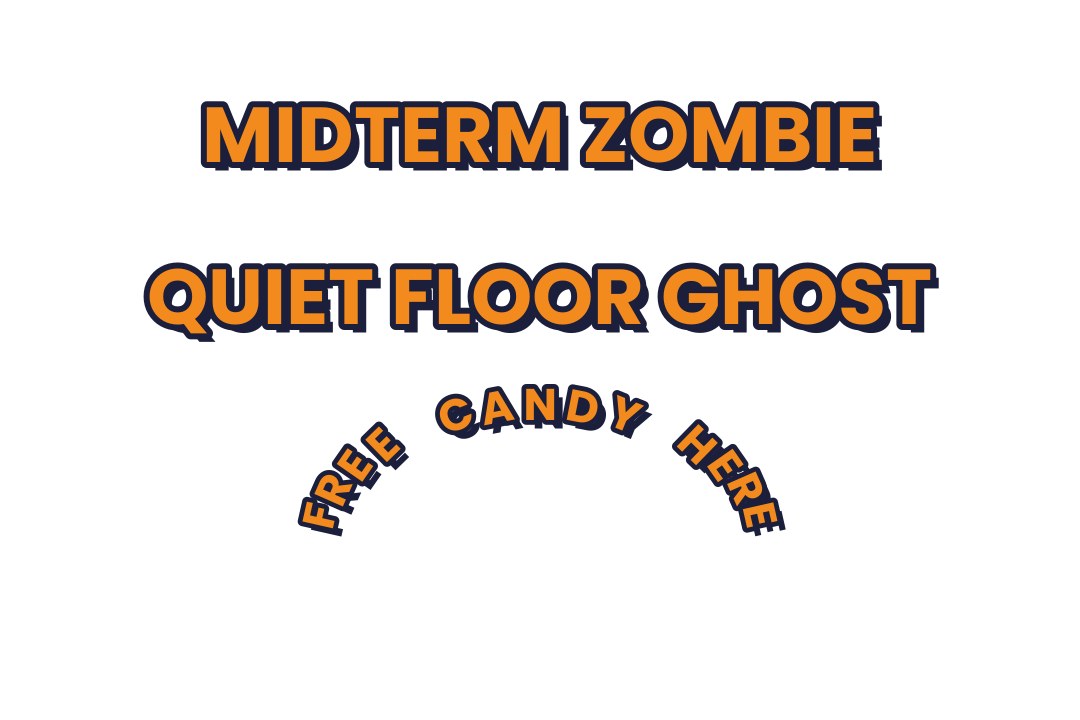 Three finished Halloween slogan stickers